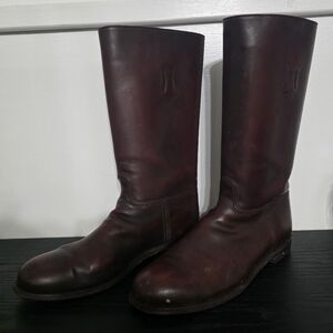Men's Dark Brown Leather Riding Boots
